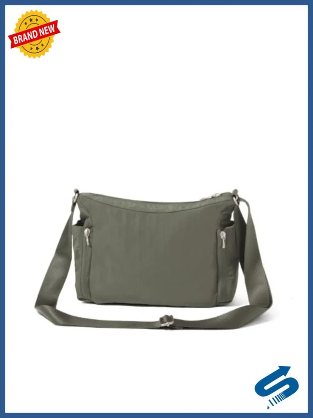 Nylon Hobo Crossbody Bag with RFID Wallet and Water Bottle Holder